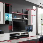 TORINO Wall Unit (Black & White Gloss with White LED) — изображение 2