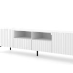 WAVE_TV_STAND_200_2D2S_WHITE_MAT_BLACK_LEGS — изображение 1