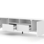 WAVE_TV_STAND_200_2D2S_WHITE_MAT_BLACK_LEGS — изображение 2