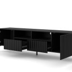WAVE_TV_STAND_200_2D2S_BLACK_MAT_BLACK_LEGS — изображение 2