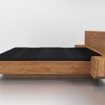 Mutombo wooden bed, solid oak wood, sleeping area 120x200 — изображение 3
