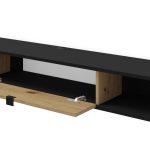 ICARUS_TV_STAND_156_BLACK_MAT_ARTISAN_OAK — изображение 2