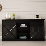 GRANERO Sideboard 160 with Sliding X-Milled Fronts and Open Shelves — изображение 9