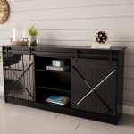 GRANERO Sideboard 160 with Sliding X-Milled Fronts and Open Shelves — изображение 12