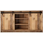 GRANERO Sideboard 160 with Sliding X-Milled Fronts and Open Shelves — изображение 27
