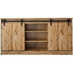 GRANERO Sideboard 160 with Sliding X-Milled Fronts and Open Shelves — изображение 20