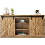 GRANERO Sideboard 160 with Sliding X-Milled Fronts and Open Shelves — изображение 21