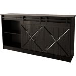 GRANERO Sideboard 160 with Sliding X-Milled Fronts and Open Shelves — изображение 11