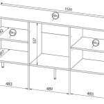 HOLE Chest of Drawers – Milled Fronts, Push-Click, Metal Legs — изображение 12