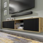 MITA_TV_STAND_156_ARTISAN_OAK_BLACK_MAT — изображение 2