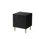 JUNGLE Bedside Cabinet – Set of 2 – Milled Fronts, Push-Click, Metal Legs — изображение 4