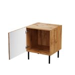 JUNGLE Bedside Cabinet – Set of 2 – Milled Fronts, Push-Click, Metal Legs — изображение 8