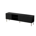 JUNGLE TV Cabinet 190 – Decorative Milled Fronts, Push-Click, Metal Legs — изображение 6