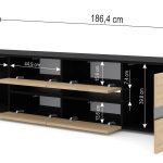 VIPER_TV_STAND_186_2D4K_BLACK_MAT_STONE_OAK_LED — изображение 4