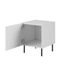 HOLE Bedside Tables – Set of 2 – Milled Fronts, Push-Click, Metal Legs — изображение 3