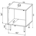 HOLE Bedside Tables – Set of 2 – Milled Fronts, Push-Click, Metal Legs — изображение 6
