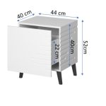 NOVA Bedside Tables – Set of 2 with Decorative Milled Fronts — изображение 10