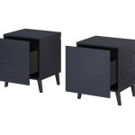 NOVA Bedside Tables – Set of 2 with Decorative Milled Fronts — изображение 8